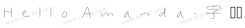 Hello Amanda字体转换